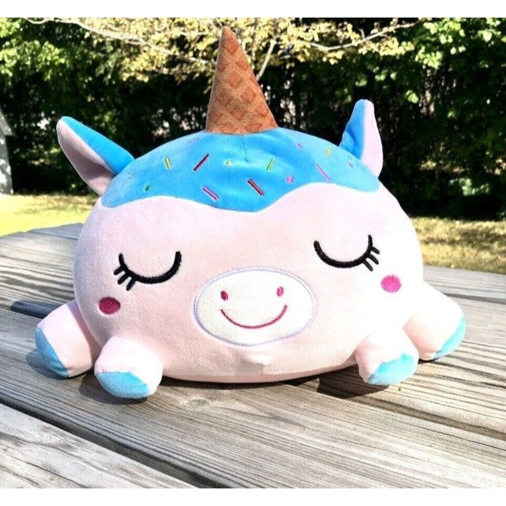 Smoochy Pals Unicorn Cake  Plush Pillow 10"